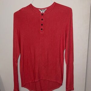 Hardtail Salmon Pink  Ribbed Long Sleeve T-Shirt XS – Loose Fit